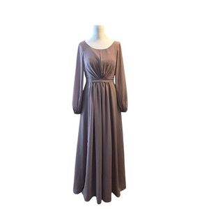 Mauve Long Sleeve Gown with Bishop Sleeves for Special Occasion 
NWOT